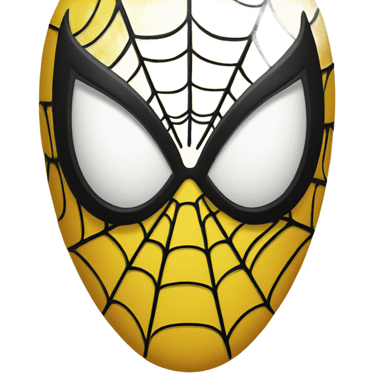 Yellow Spider Man face emoji