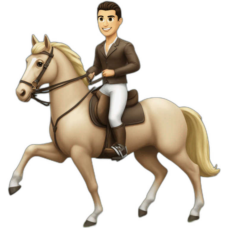 cristiano ronaldo sur un cheval emoji