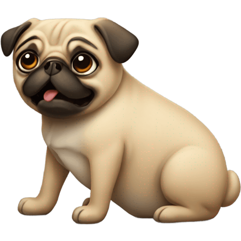 pug pooping emoji