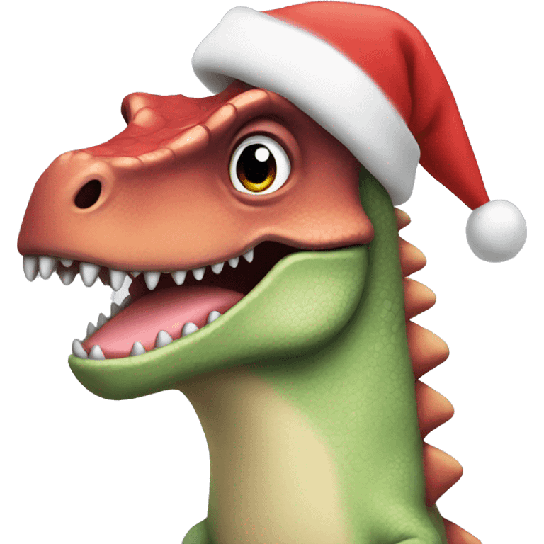 Christmas dinosaur  emoji