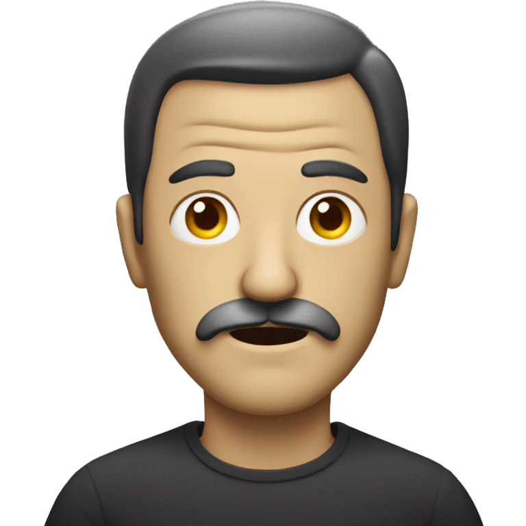 Scary man with mustache emoji