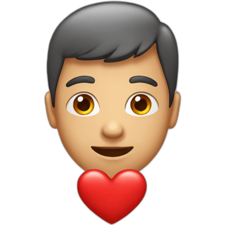 red heart emoji with face emoji