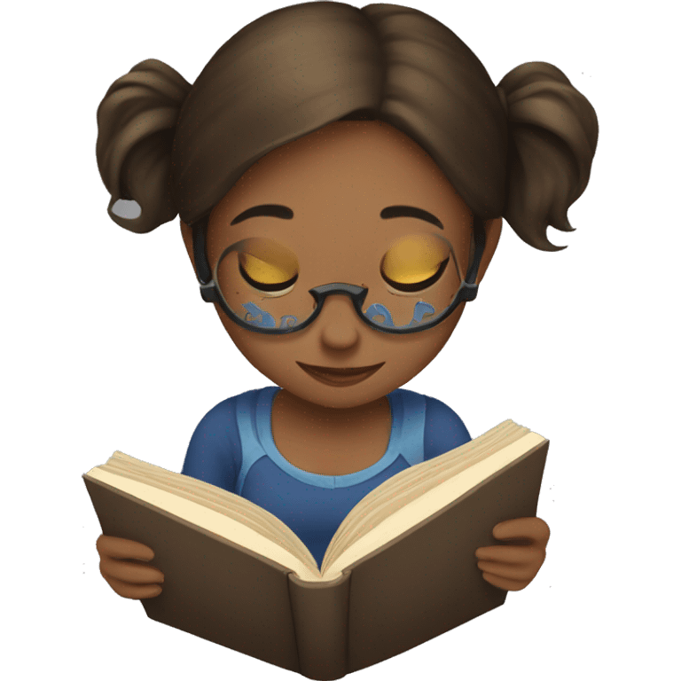 Girl reading a book emoji