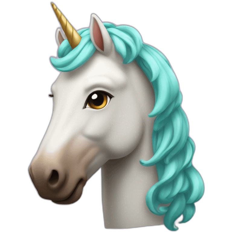 apple unicorn emoji front view emoji