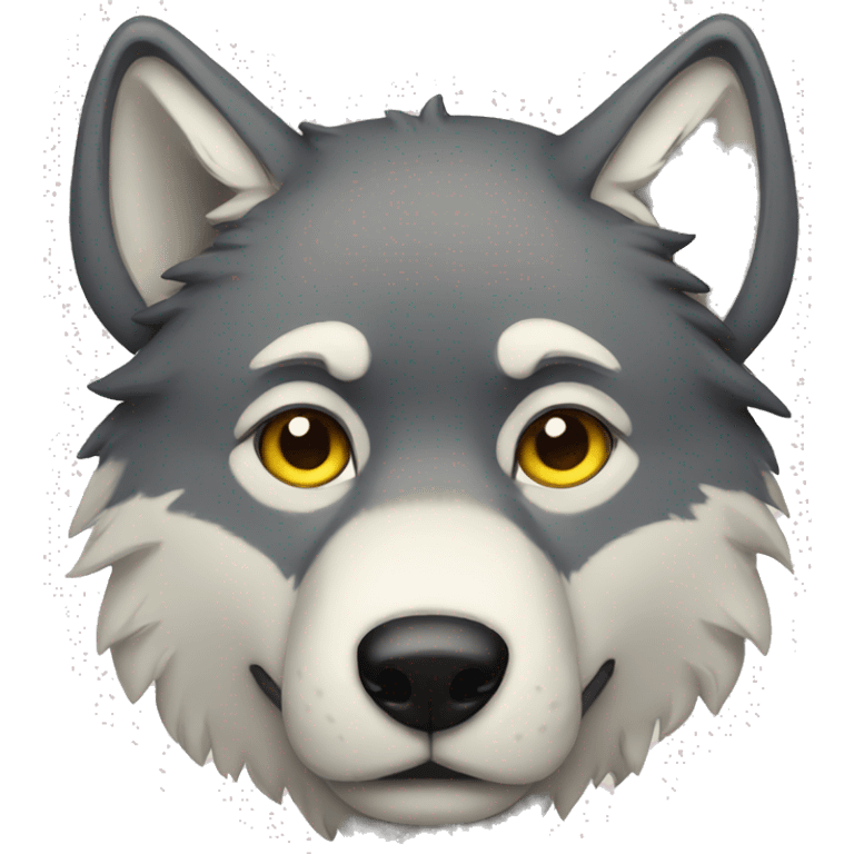 Sad wolf emoji