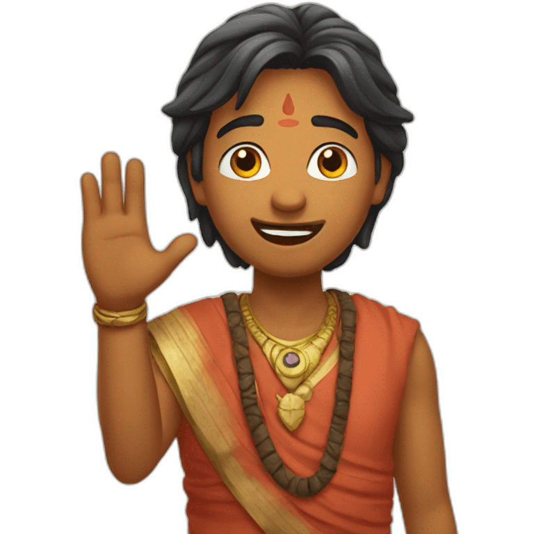 indian saying hi emoji