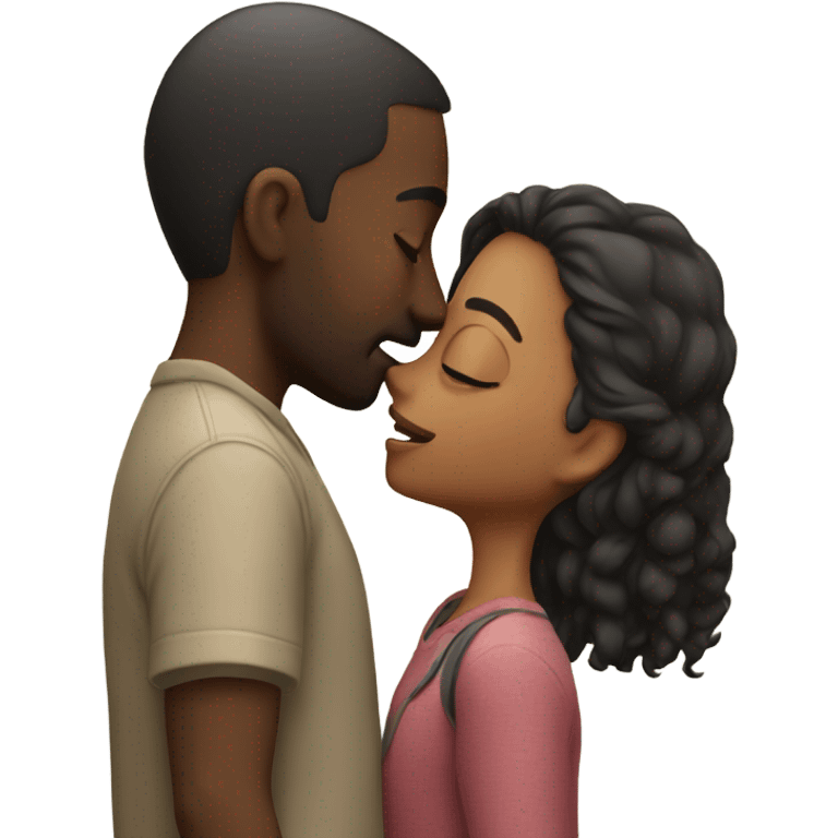 Guy kissing girl forehead  emoji