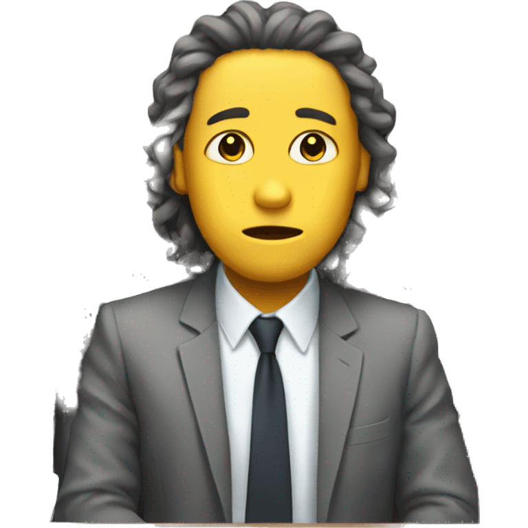 alone in office quiet emoji