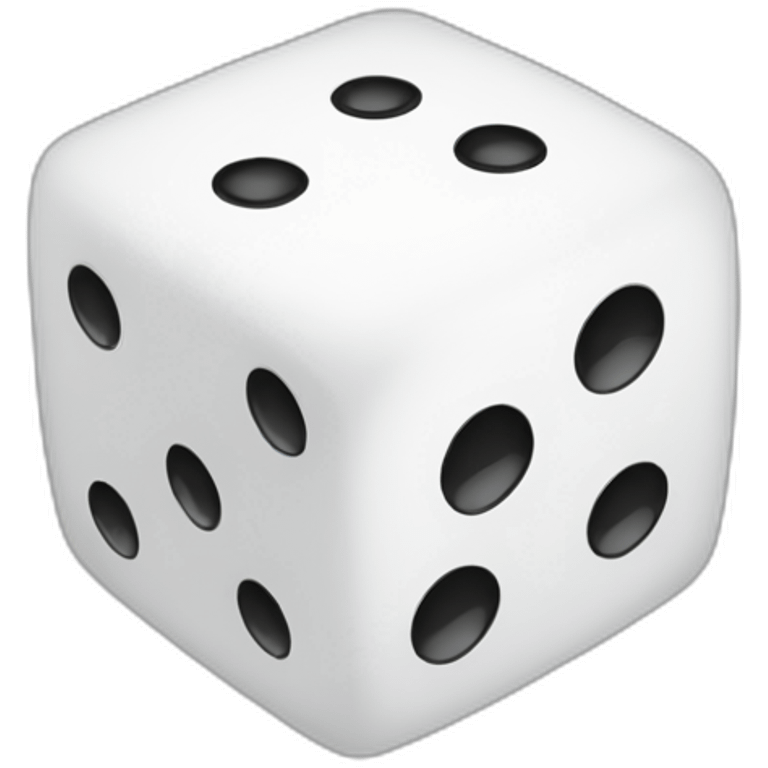 a dice white and black emoji