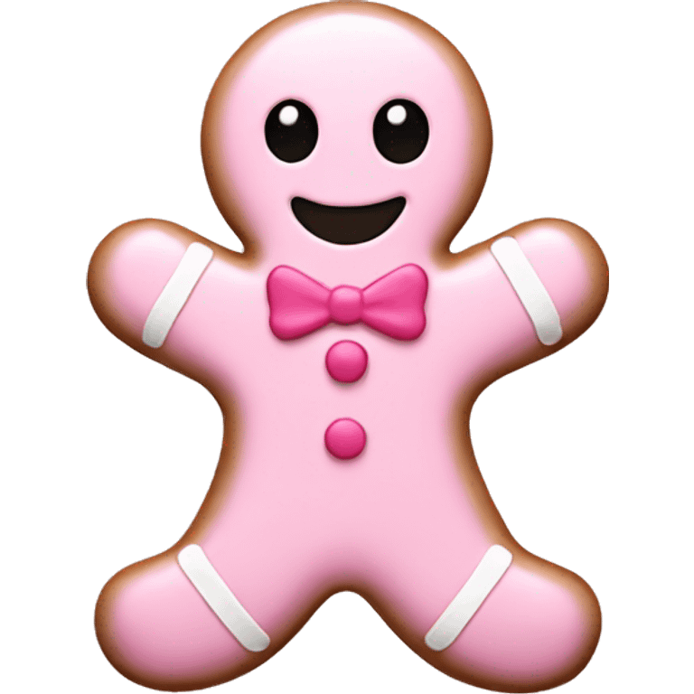 Light pink gingerbread man emoji