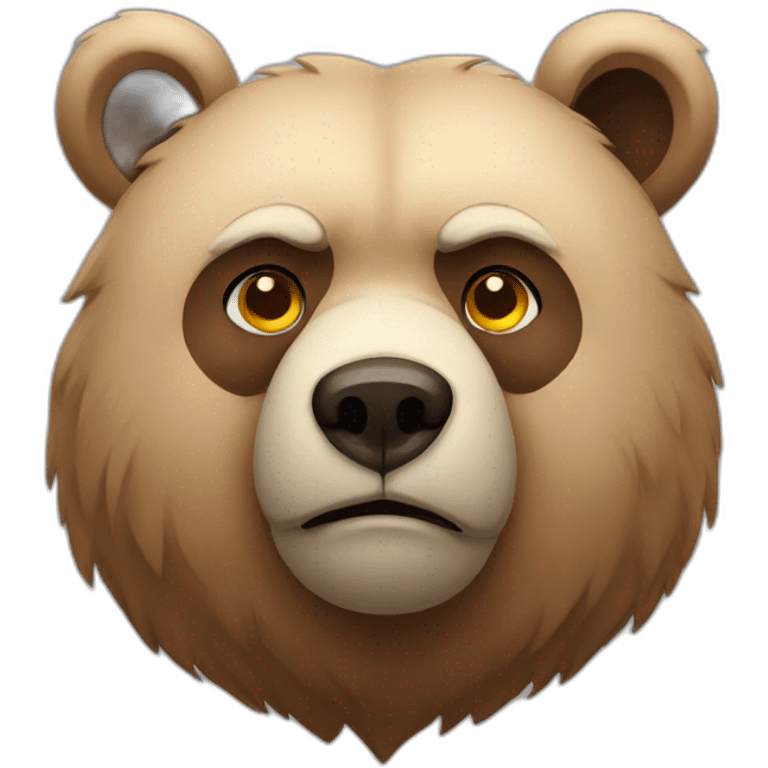 Serious bear emoji