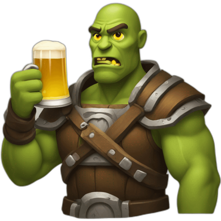 Thrall with beer emoji