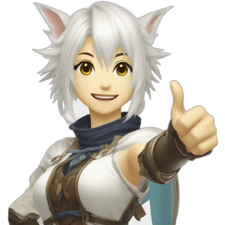 Y'shtola thumbs up final fantasy xiv emoji