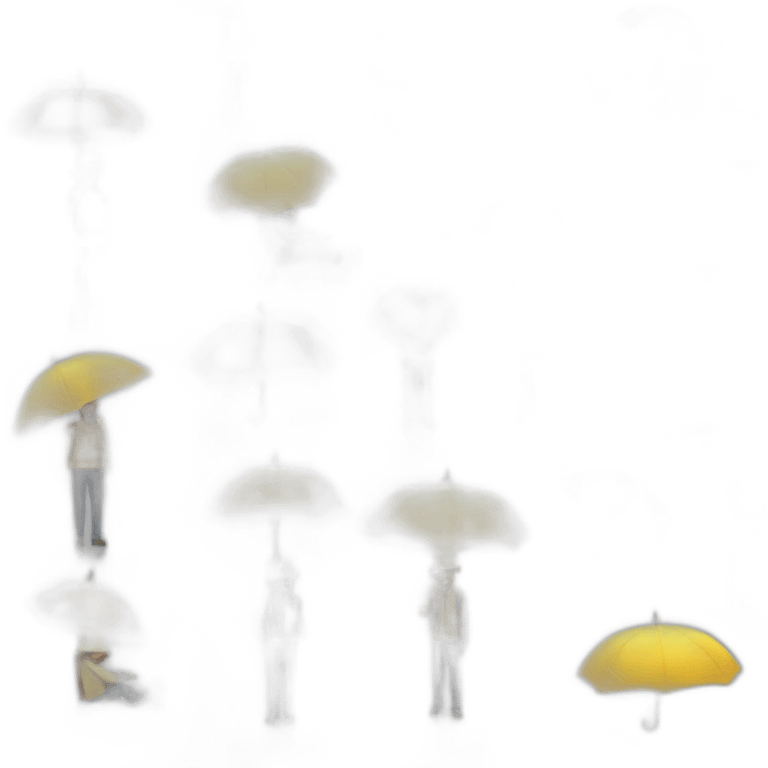 Yellow umbrella man emoji