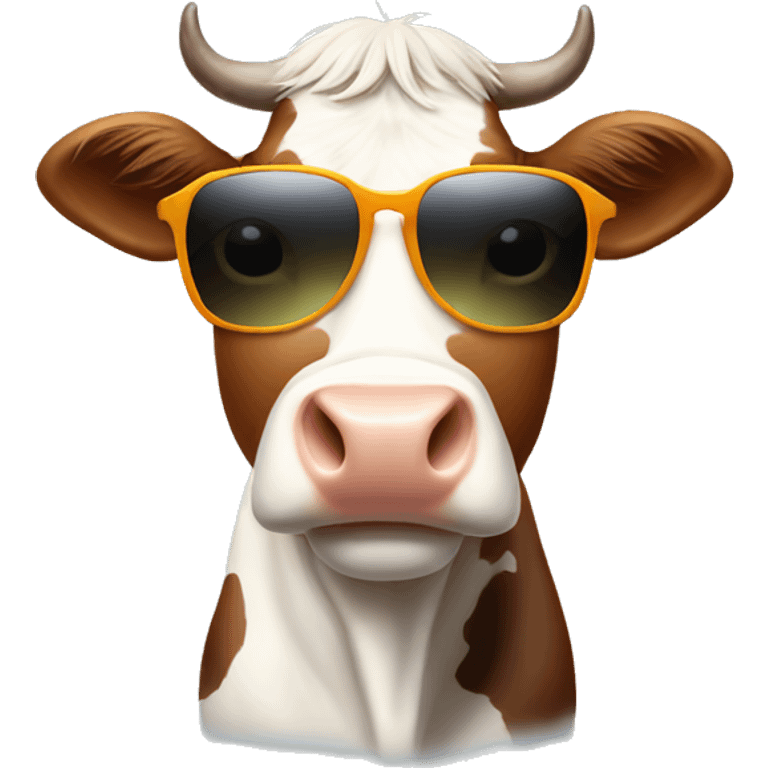 Cow wearing sunglasses  emoji