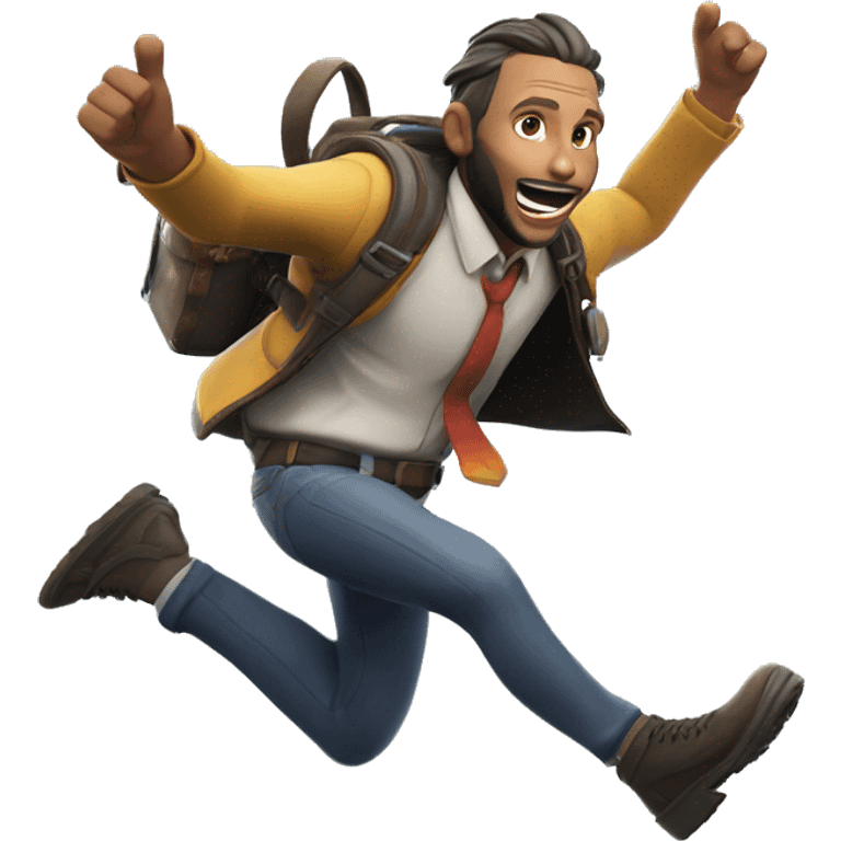 Chappell roan jumping from the fortnite battle bus emoji