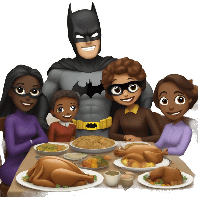 Batman family thanksgiving  emoji