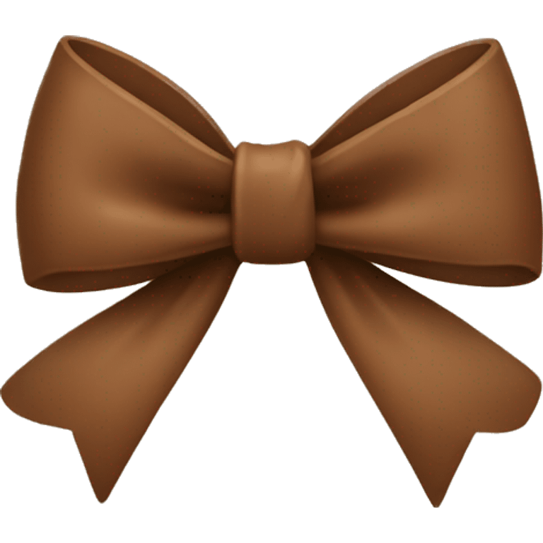 Single brown bow emoji