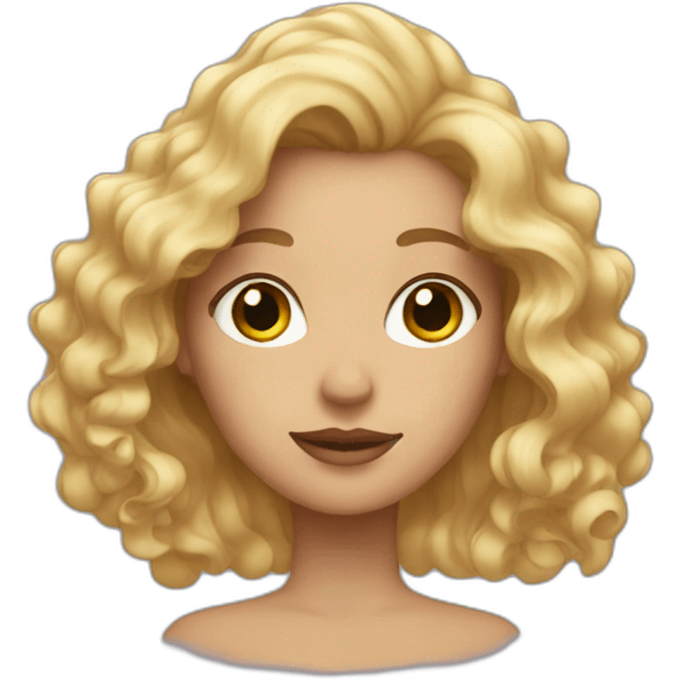 woman with blonde wavy hair and stars for eyes emoji