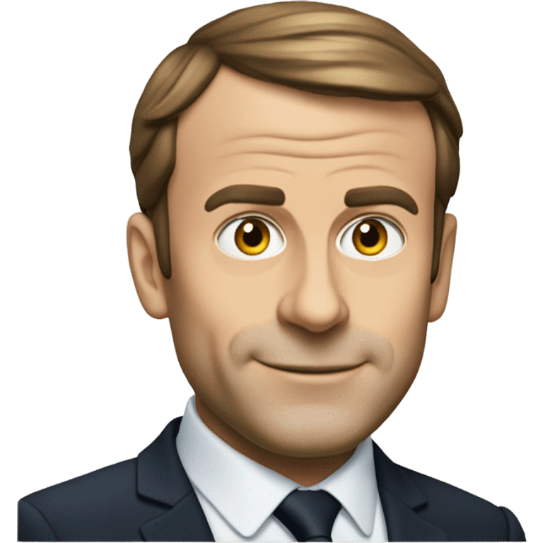 Macron sur un véld emoji