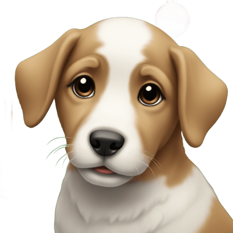 Christmas puppy emoji