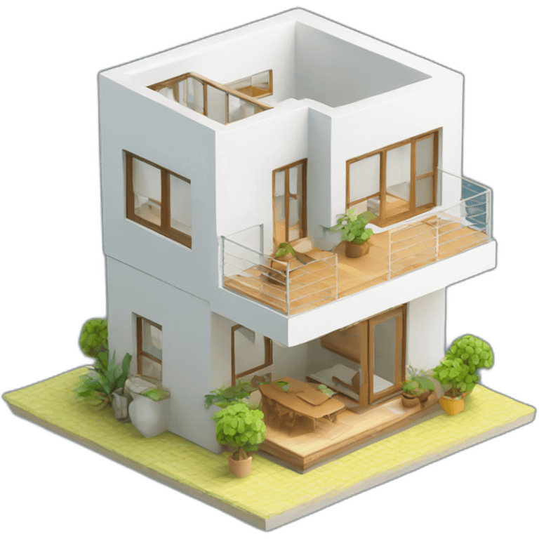 3d-isometric-Modern-Eco-Friendly-Home emoji