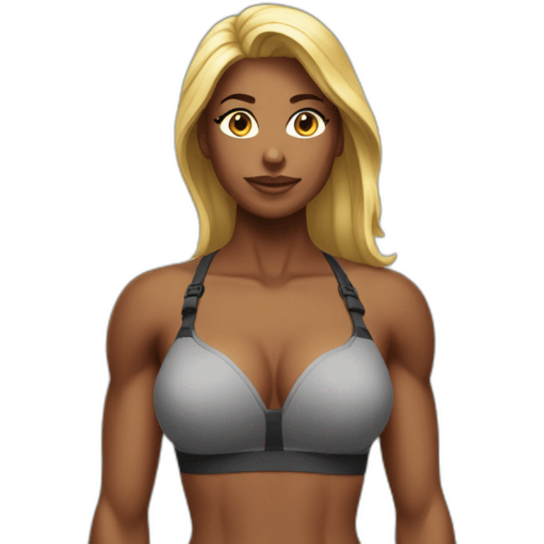 Muscular woman bikini emoji