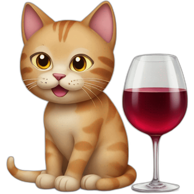 CAT DRINK WINE emoji