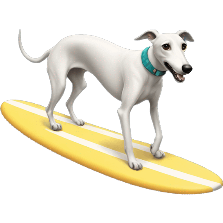 Greyhound surfing emoji