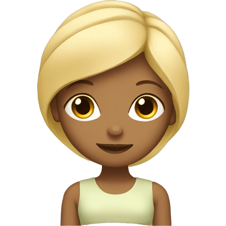 yoga girl blonde  emoji