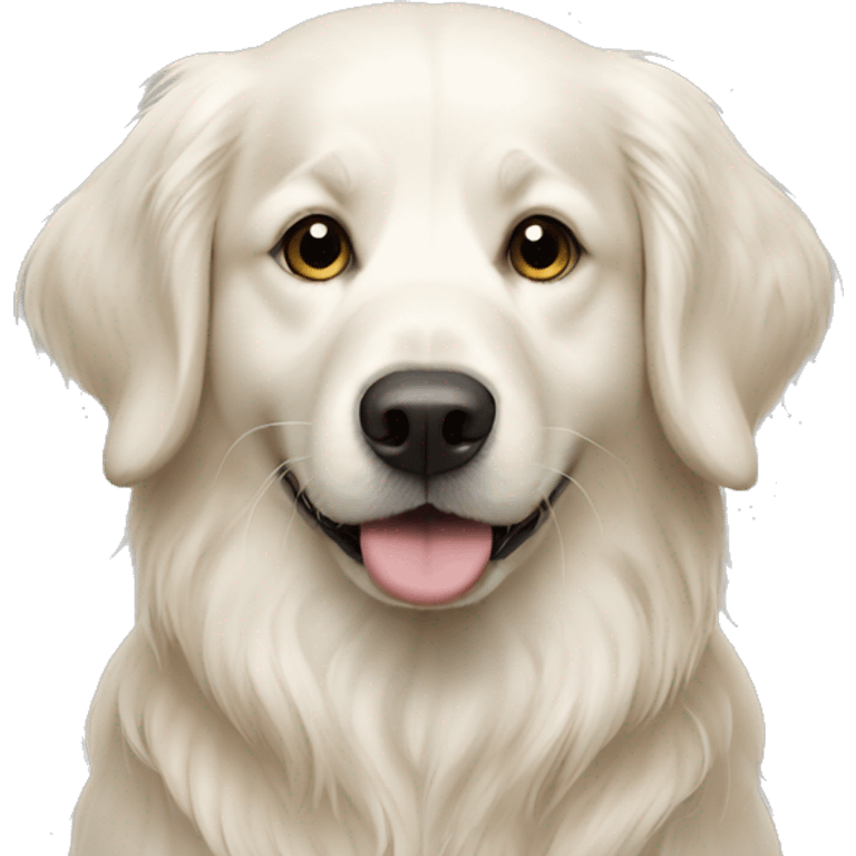 White golden retriever emoji