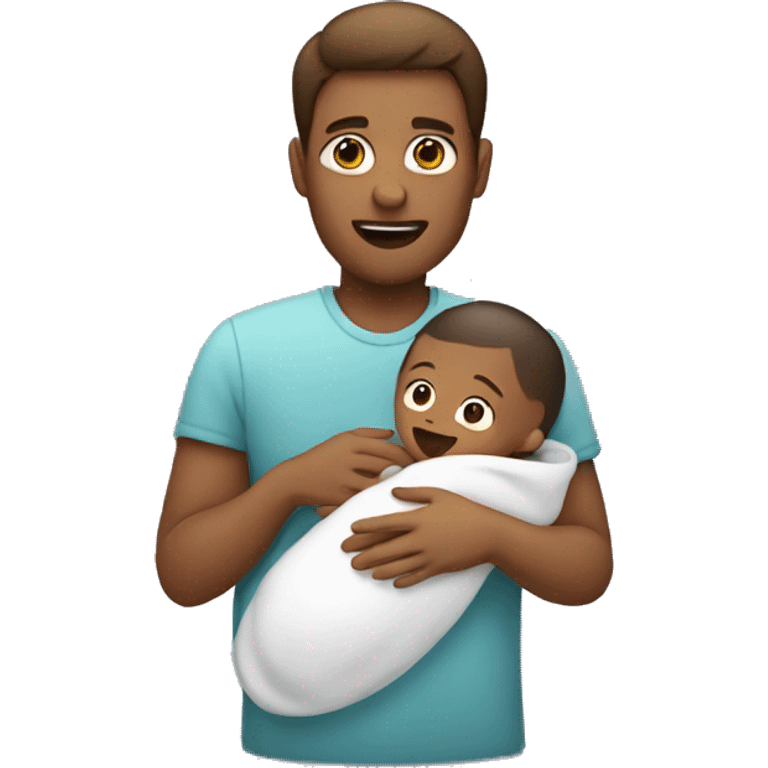 a man/woman is holding a newborn baby  emoji