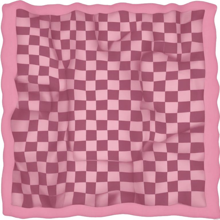 Pink checkers blanket  emoji