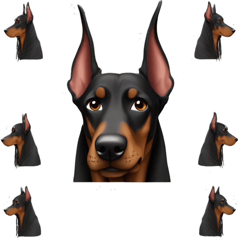 A Doberman with dreadlocks  emoji