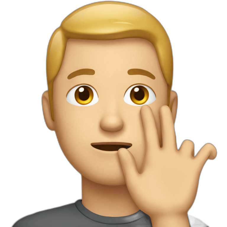 A person with their hand on their face  emoji