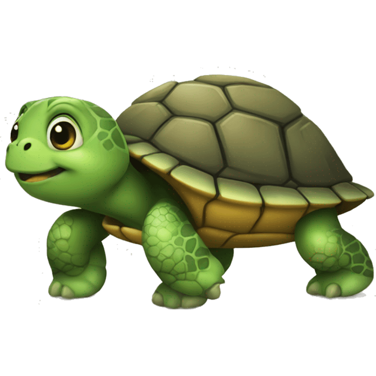 turtle carrying stones on its back emoji