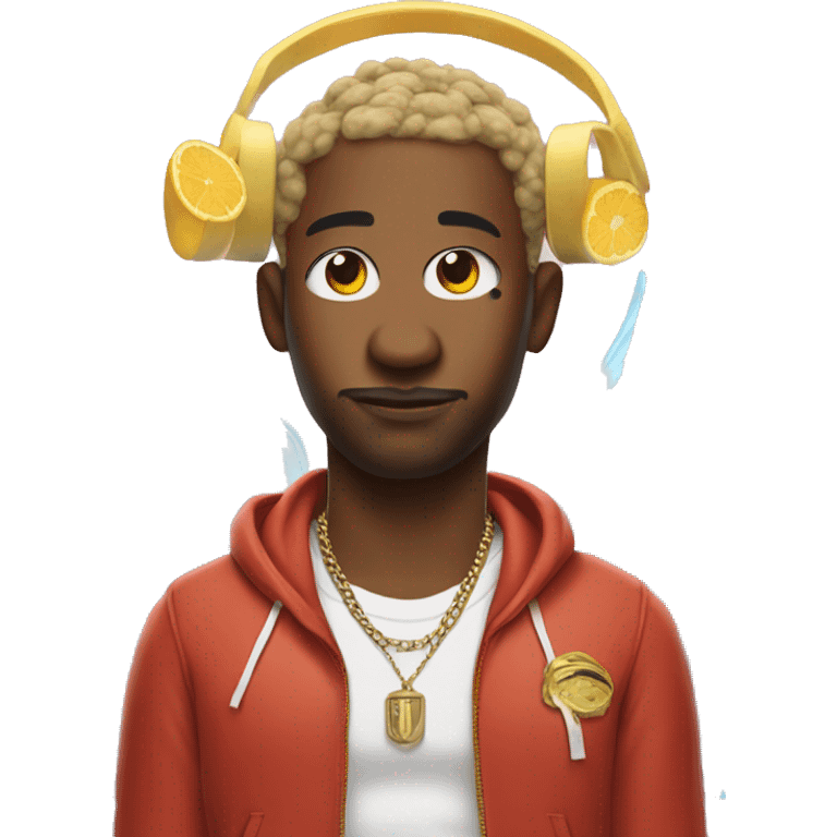 Juice world the rapper with a halo and wings emoji