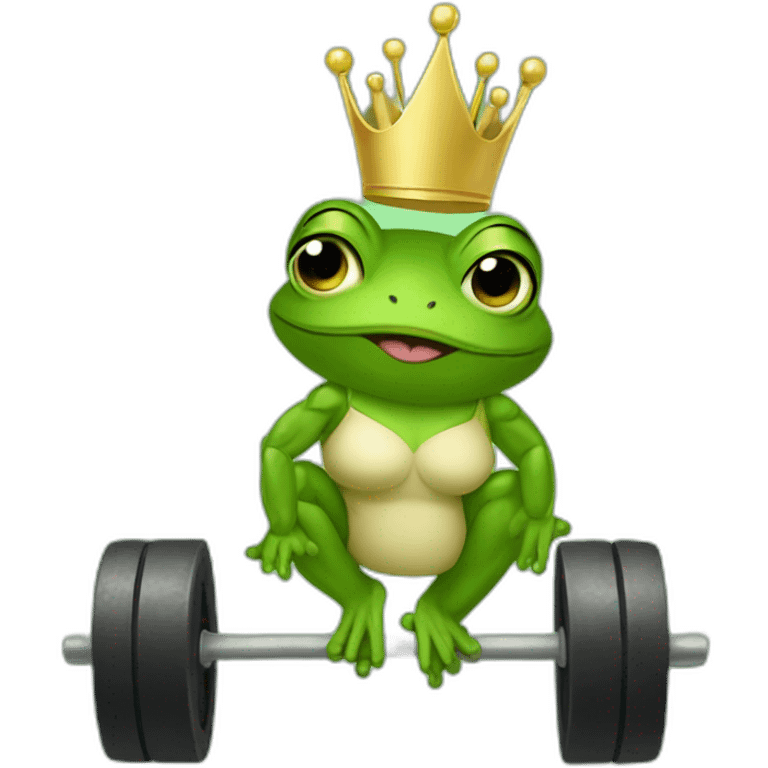 queen of frogs doing crossfit emoji