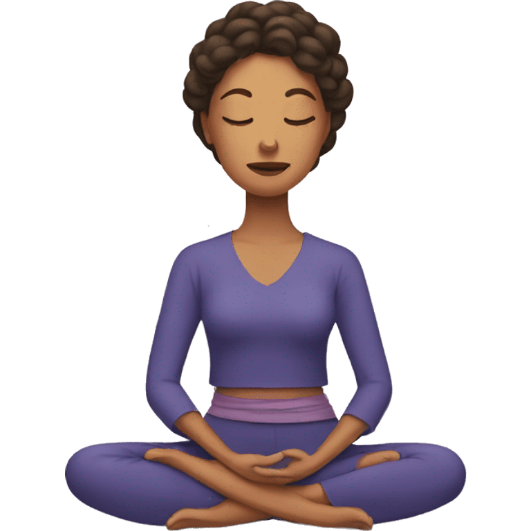 a woman meditated  emoji