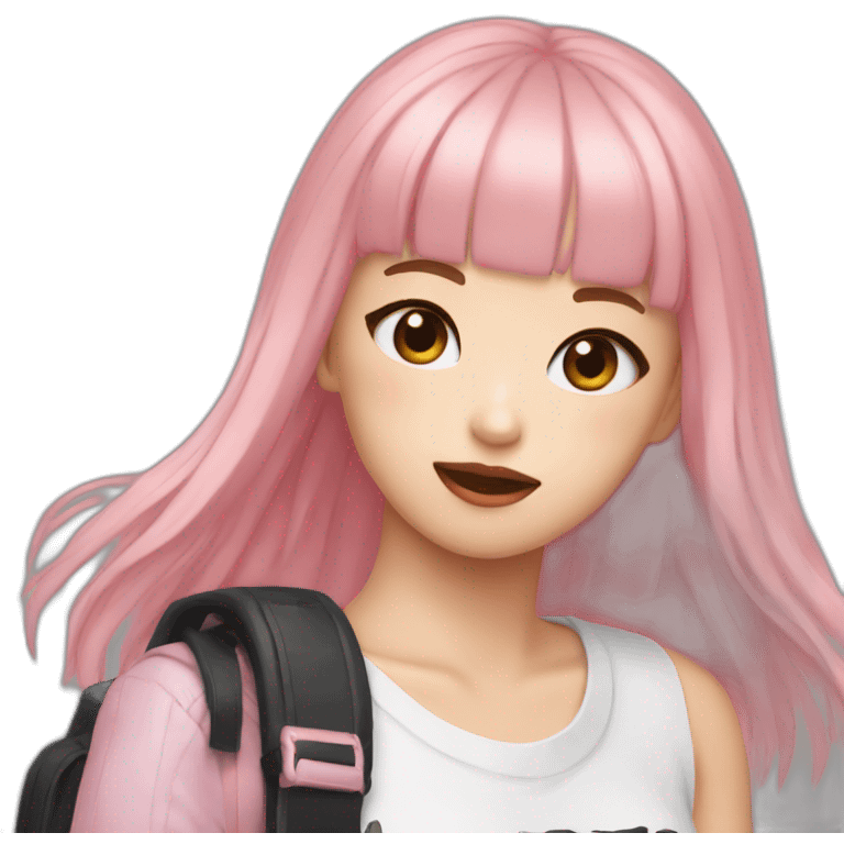 Lisa from blackpink drop money emoji