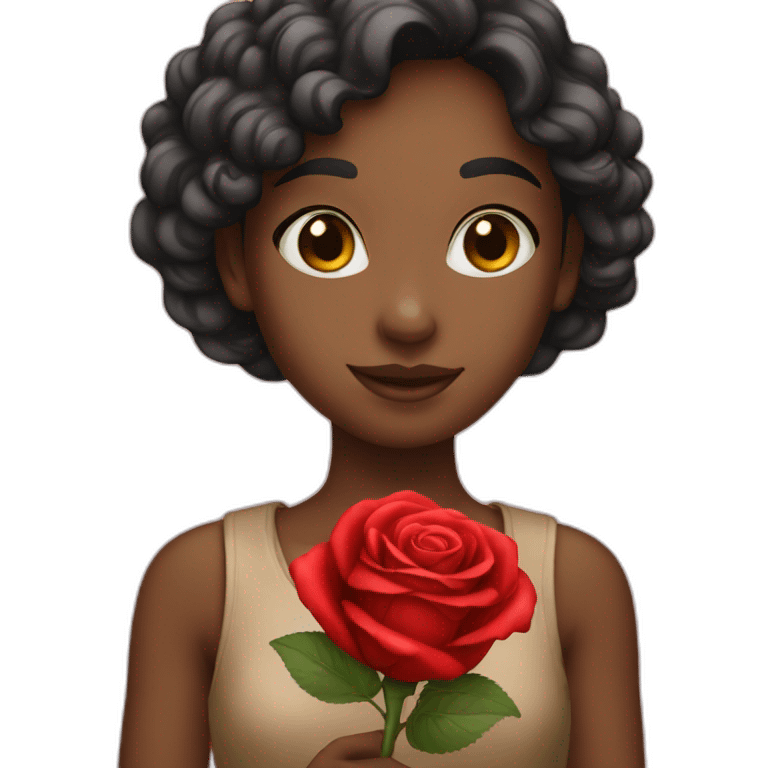 Girl giving rose  emoji