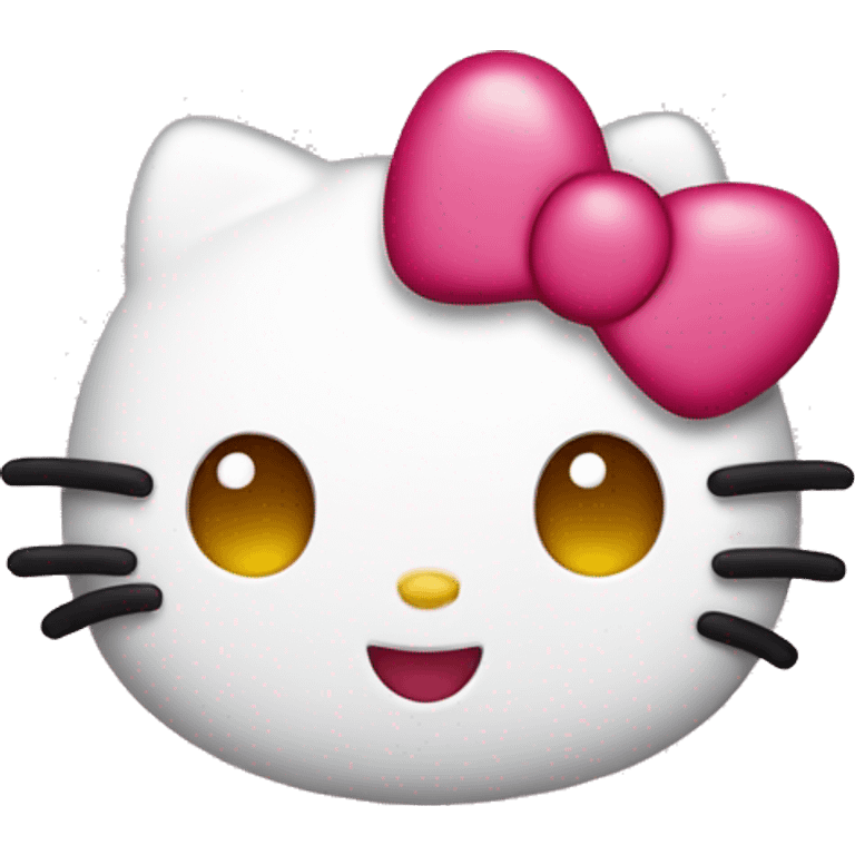 Hello kitty with hearts emoji