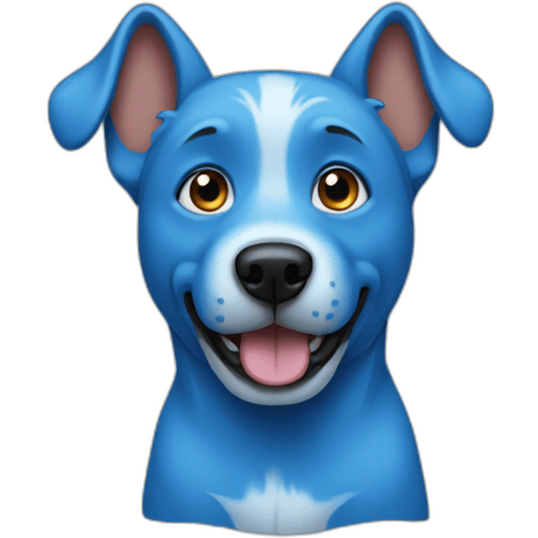 Blue dog emoji