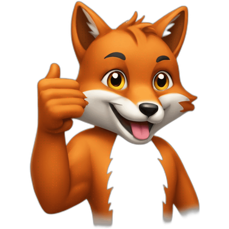 thumbs up fox  emoji