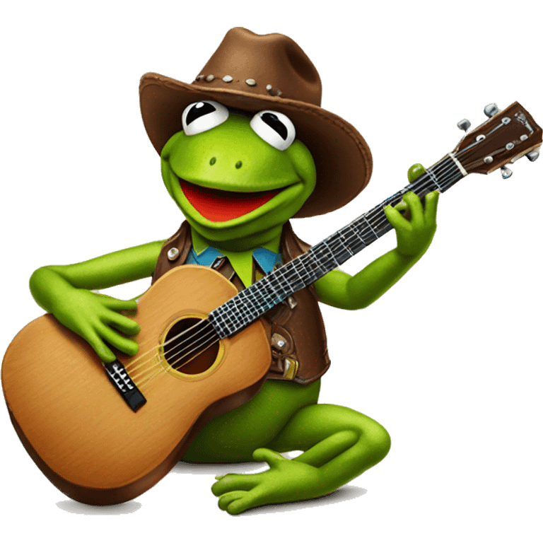 kermit frog with jack daniels bottle and cowboy cap emoji