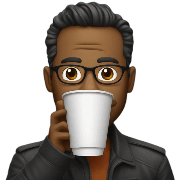 film director drinking lot of coffee emoji