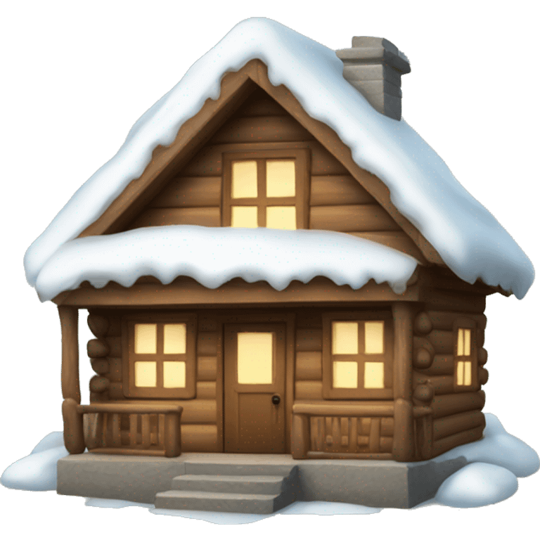 cozy winter cabin emoji