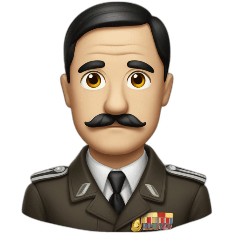 Hitler-lève-la-main-droite avec petite moustache emoji