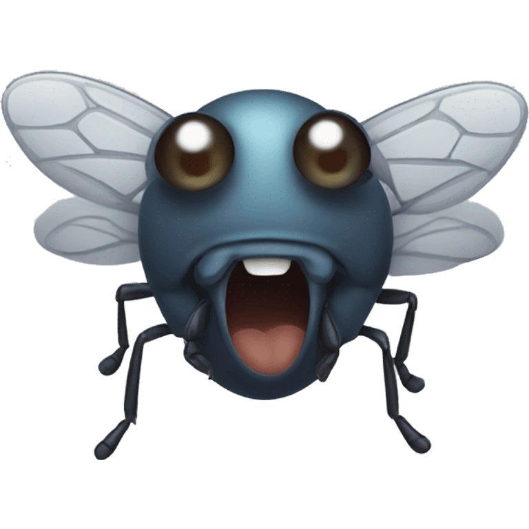 Creepy smiling fly emoji