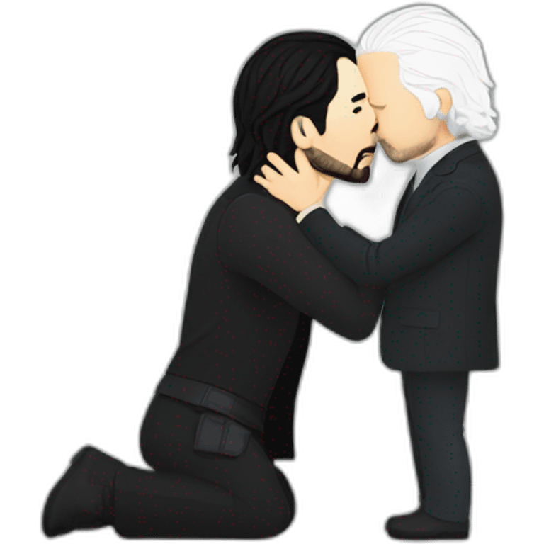 jon snow kissing john wick emoji